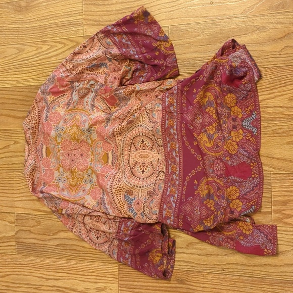 Soft Surroundings boho pink open front kimono women's plus size 1X - Picture 4 of 5